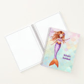 Roze Turquoise Schubben Zeemeermin Schetsboek Notitieboek (Binnen)