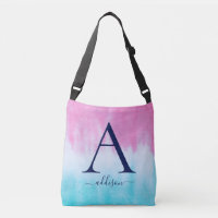 Roze Turquoise Stropdas-Dye Monogram Crossbody Bag