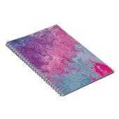 Roze & Turquoise Vloeibare Marmer Abstract Patroon Notitieboek (Rechterzijde)