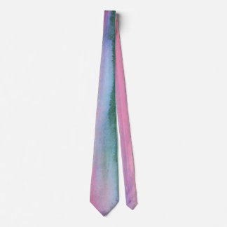Roze & Turquoise Waterverfwas Stropdas