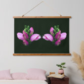 Roze Turtlehead Bloem Tweeling Hangend Wandkleed (Slaapkamer)