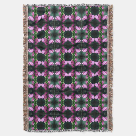 Roze Turtlehead Flower Abstract Deken (Voorkant Verticaal)