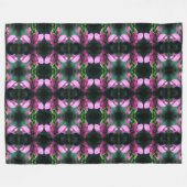 Roze Turtlehead Flower Abstract Fleece Deken (Voorkant (Horizontaal))