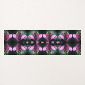 Roze Turtlehead Flower Abstract gepersonaliseerd Yogamat (Achterkant (horizontaal))