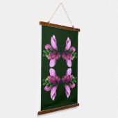 Roze Turtlehead Flower Abstract Hangend Wandkleed (Gebogen)
