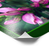 Roze Turtlehead Flower Mirror Abstract 8x10 Foto Afdruk (Hoek)