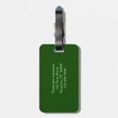 Roze turtlehead ventilator op maat bagagelabel (Achterkant verticaal)