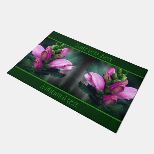 Roze turtlehead ventilator Sluiten Aangepast Deurmat (Schuin)