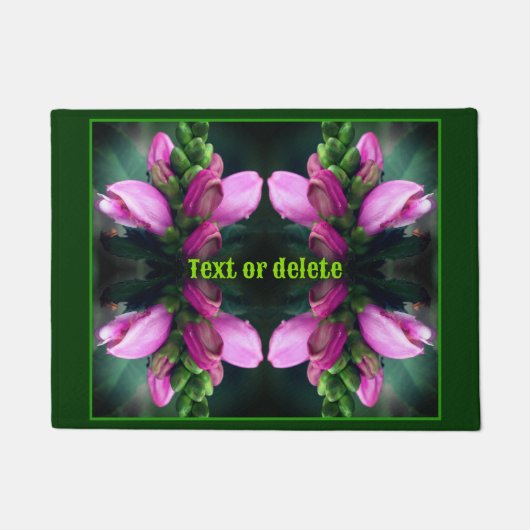 Roze turtlehead ventilator Sluiten Aangepast Deurmat (Voorkant)