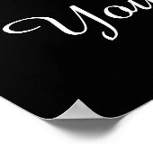 Roze Tutu Baby Ballerina Pearls Baby shower Poster (Hoek)