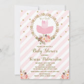 Roze Tutu Baby shower Uitnodiging Ballerina Ballet (Voorkant)