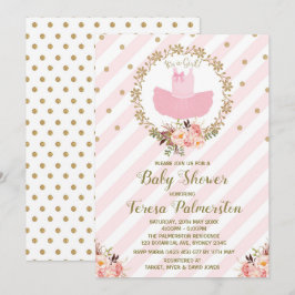Roze Tutu Baby shower Uitnodiging Ballerina Ballet