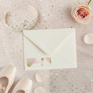 Roze Tutu Ballerina Ballet Danseres Meisje Verjaar Etiket