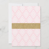 Roze Tutu Ballerina Girl Birthday Uitnodiging (Achterkant)