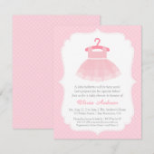Roze Tutu Ballerina Meisje Baby Douche Uitnodiging (Voorkant / Achterkant)