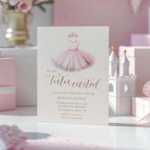 Roze Tutu Ballerina Meisje Baby shower Kaart