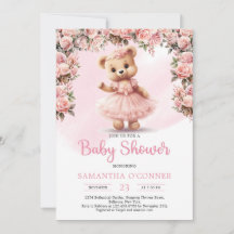 Roze tutu ballerina meisje teddybeer blush rozen