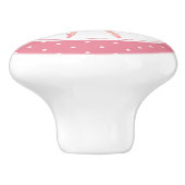 Roze Tutu Ballerina Polka Dot Keramische Knop (Zijkant)