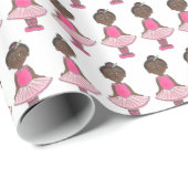 Roze Tutu Ballet Birthday Dance leraar Ballerina Cadeaupapier (Rol Hoek)