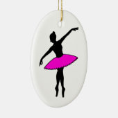 Roze Tutu Ballet Pointe Dance Teacher Ballerina Keramisch Ornament (Rechts)
