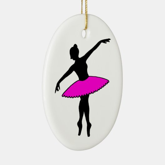 Roze Tutu Ballet Pointe Dance Teacher Ballerina Keramisch Ornament (Rechts)