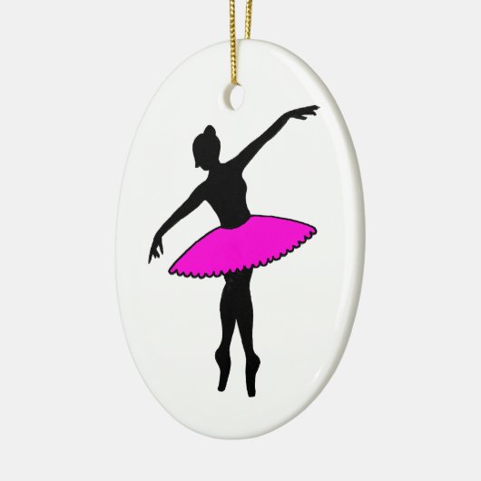 Roze Tutu Ballet Pointe Dance Teacher Ballerina Keramisch Ornament (Links)