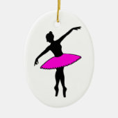 Roze Tutu Ballet Pointe Dance Teacher Ballerina Keramisch Ornament (Voorkant)