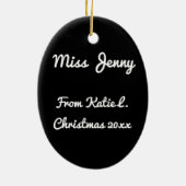 Roze Tutu Ballet Pointe Dance Teacher Ballerina Keramisch Ornament (Achterkant)