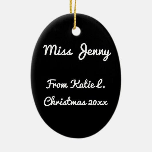 Roze Tutu Ballet Pointe Dance Teacher Ballerina Keramisch Ornament (Achterkant)