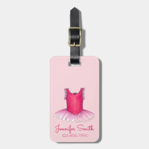 Roze Tutu Balletdanseres Ballerina Dansrecital Bagagelabel