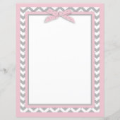 Roze Tutu Chevron Print Baby shower wil (Achterkant)