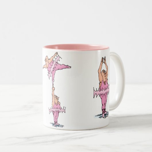 Roze Tutu-jongens Ballet-Mok Tweekleurige Koffiemok (Voorkant rechts)