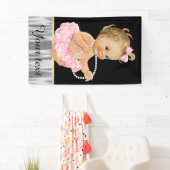 Roze Tutu Pearl Baby Girl Douche Spandoek (Insitu)