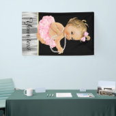 Roze Tutu Pearl Baby Girl Douche Spandoek (Beurs)