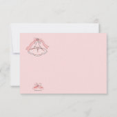 Roze Tutu persoonlijke dank Notitiekaartje (Achterkant)