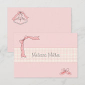 Roze Tutu persoonlijke dank Notitiekaartje (Voorkant / Achterkant)