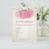 Roze Tutu raad het juiste prijsspel Kaart (Staand voorkant)