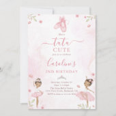 Roze Tutu Schattige Ballet Danseres Ballerina Verj Kaart (Voorkant)