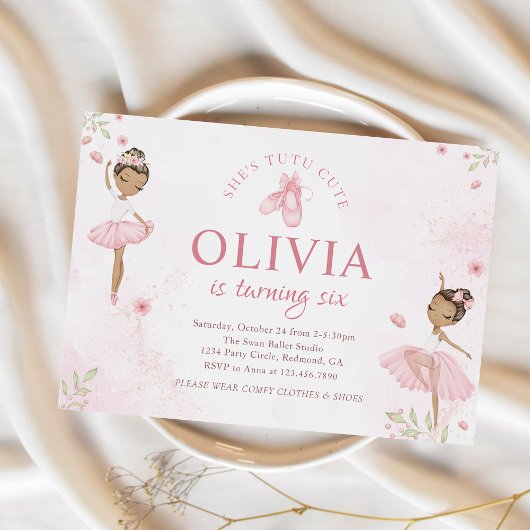 Roze Tutu Schattigee balletdanser Ballerina Verjaa Kaart