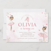 Roze Tutu Schattigee balletdanser Ballerina Verjaa Kaart (Voorkant)