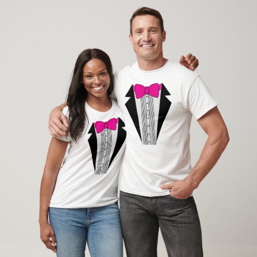 Roze Tuxedo Style Shirt (Unisex)