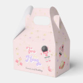 Roze twee de Maan Space Birthday Bedankdoosjes (Achterkant)