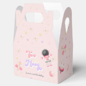 Roze twee de Maan Space Birthday Bedankdoosjes (Geopend)