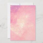 Roze twee de Maan Space Birthday Kaart (Achterkant)