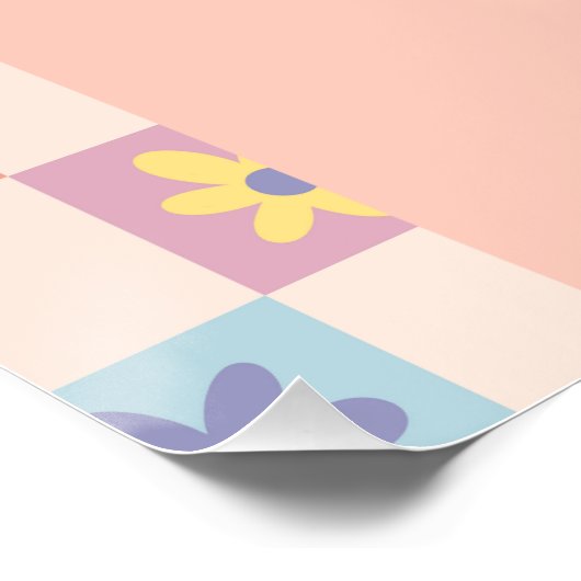 Roze Twee Groovy Boho 2e Verjaardag Welkom Teken Perfect Poster (Hoek)