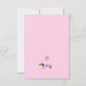 Roze Twee Laat de Honden Uit De Uitnodiging Van De (Achterkant)