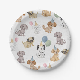 Roze Twee Laat de Honden Uit Feestbord Papieren Bordje