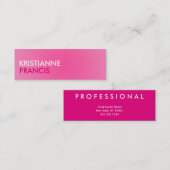 Roze twee toonminikaarten mini visitekaartje (Voorkant / Achterkant)