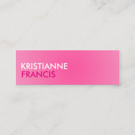Roze twee toonminikaarten mini visitekaartje