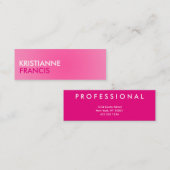 Roze twee toonminikaarten mini visitekaartje (Voorkant / Achterkant)